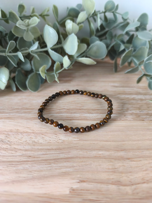 Bracelet Œil de Tigre – 4 mm – Collection Pierre d’Exception