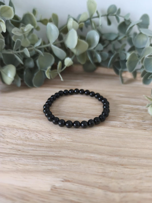 Bracelet Onyx Noir 6 mm – Protection et énergie – Collection Pierre d’Exception