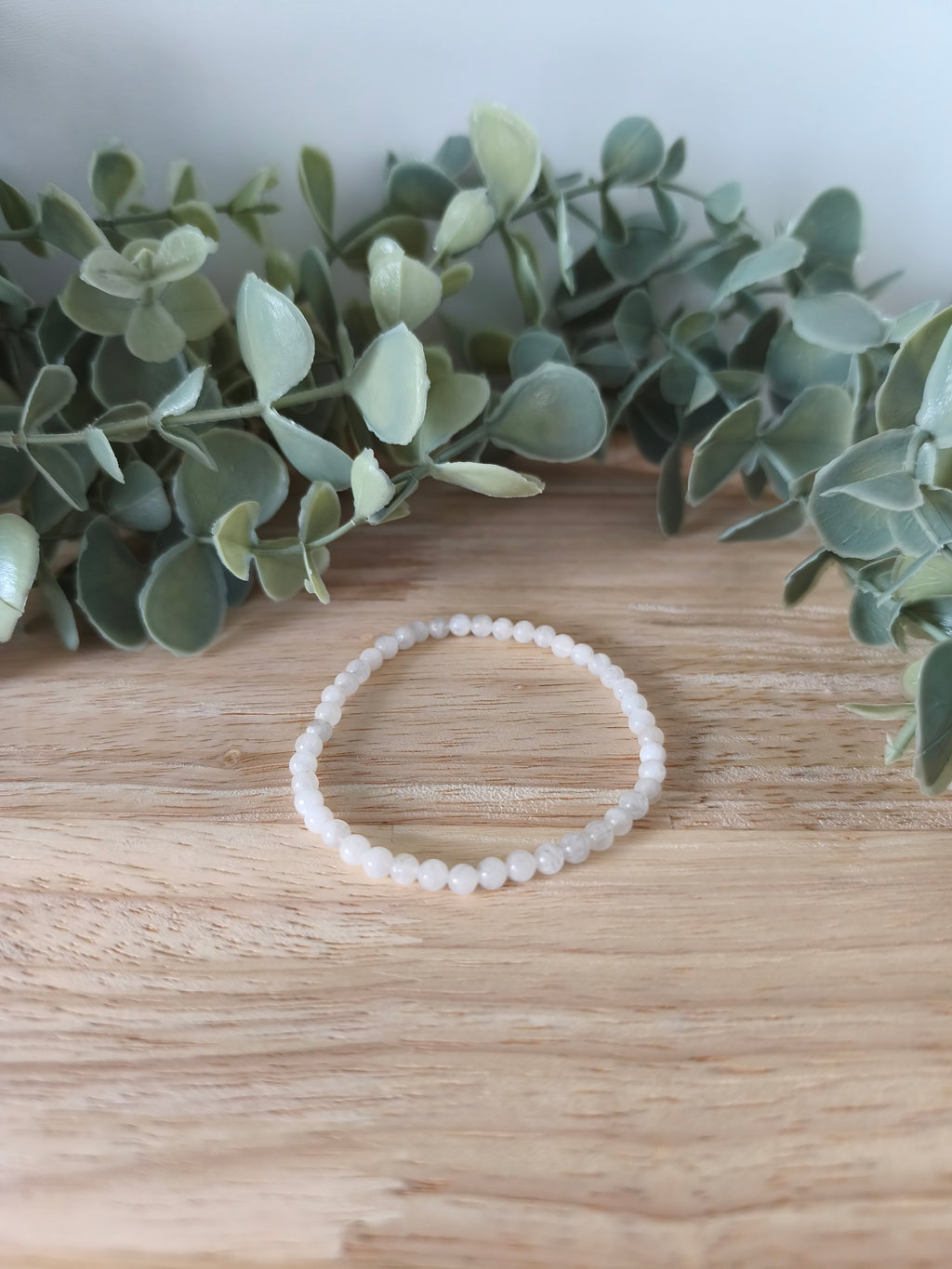 Bracelet Péristérite 4 mm – Reflets bleutés et intuition – Collection Pierre d’Exception