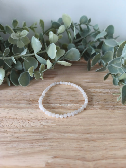 Bracelet Péristérite 4 mm – Reflets bleutés et intuition – Collection Pierre d’Exception