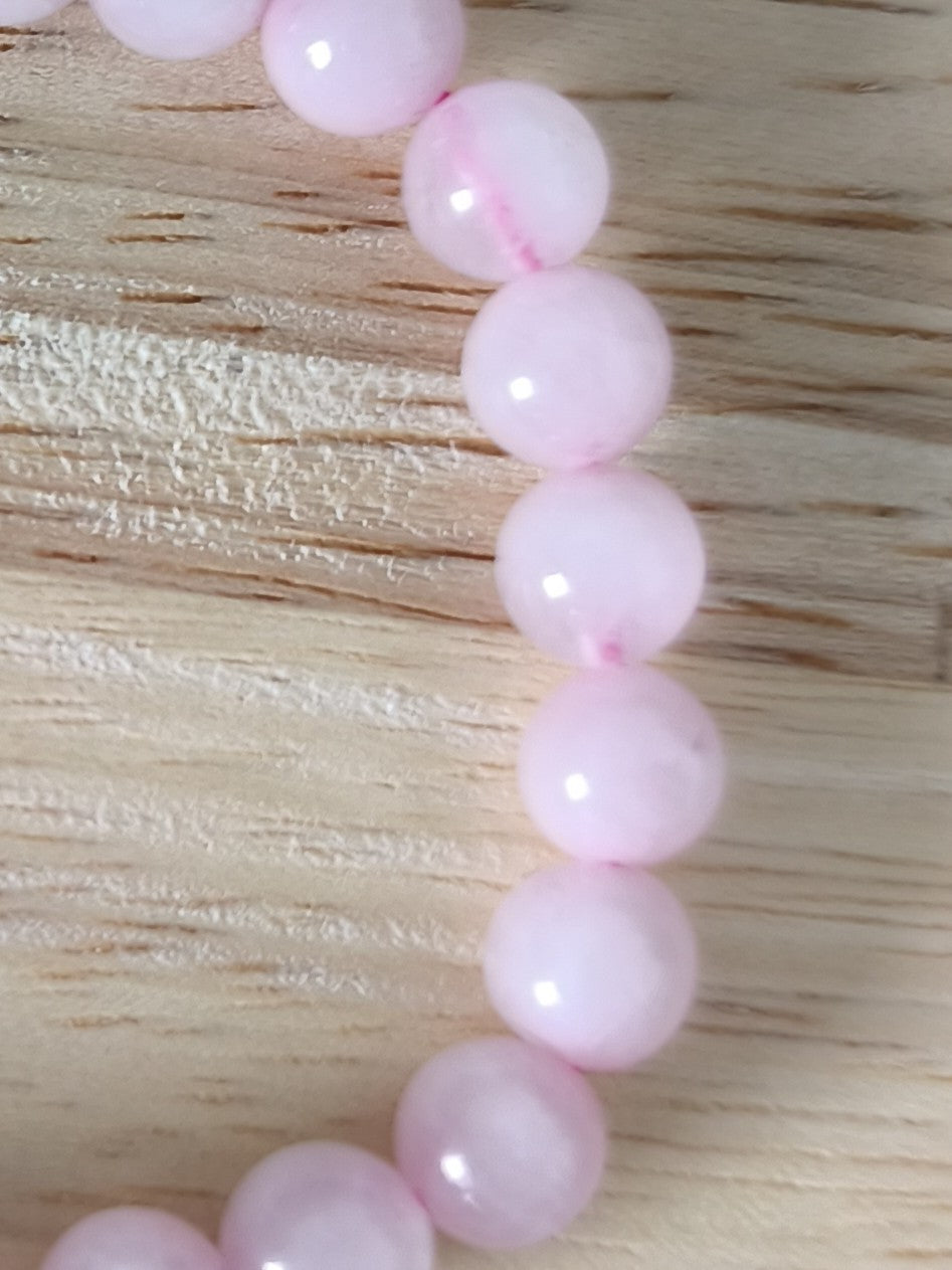 Bracelet Quartz Rose 6 mm – amour, tendresse et harmonie – Collection Pierre d’Exception