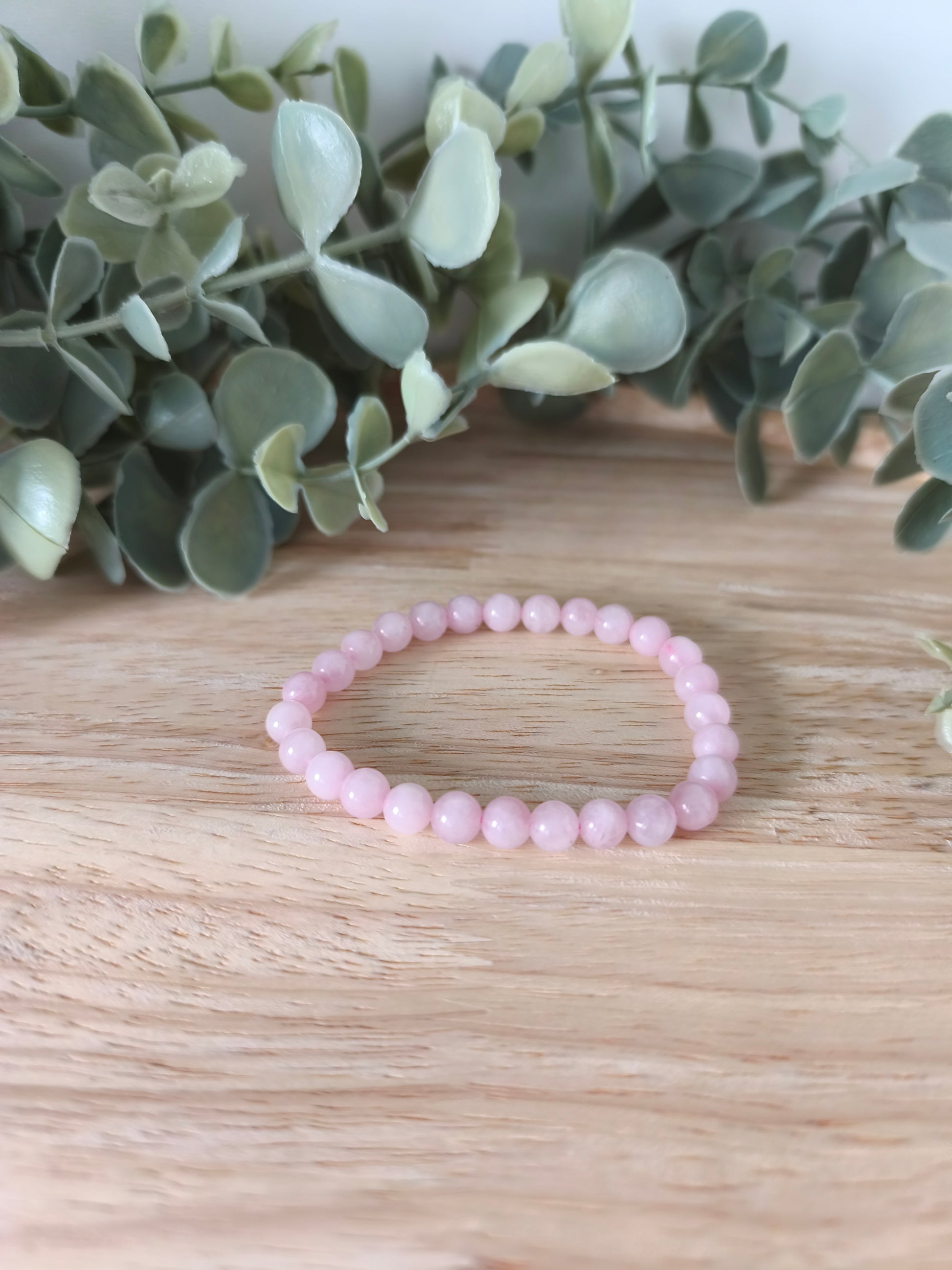 Bracelet Quartz Rose 6 mm – amour, tendresse et harmonie – Collection Pierre d’Exception
