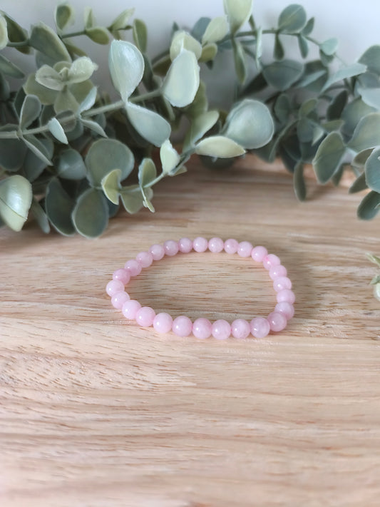 Bracelet Quartz Rose 6 mm – amour, tendresse et harmonie – Collection Pierre d’Exception