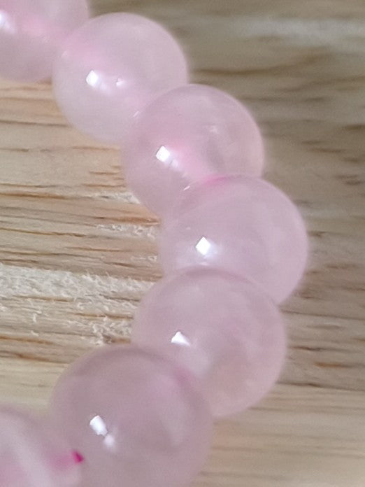 Bracelet Quartz Rose 8 mm – amour, tendresse et paix intérieure – Collection Pierre d’Exception
